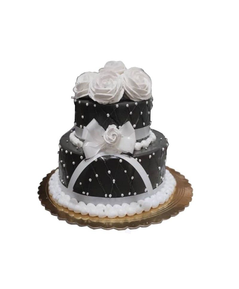 Cake blanco y negro 25 comensales | MallHabana