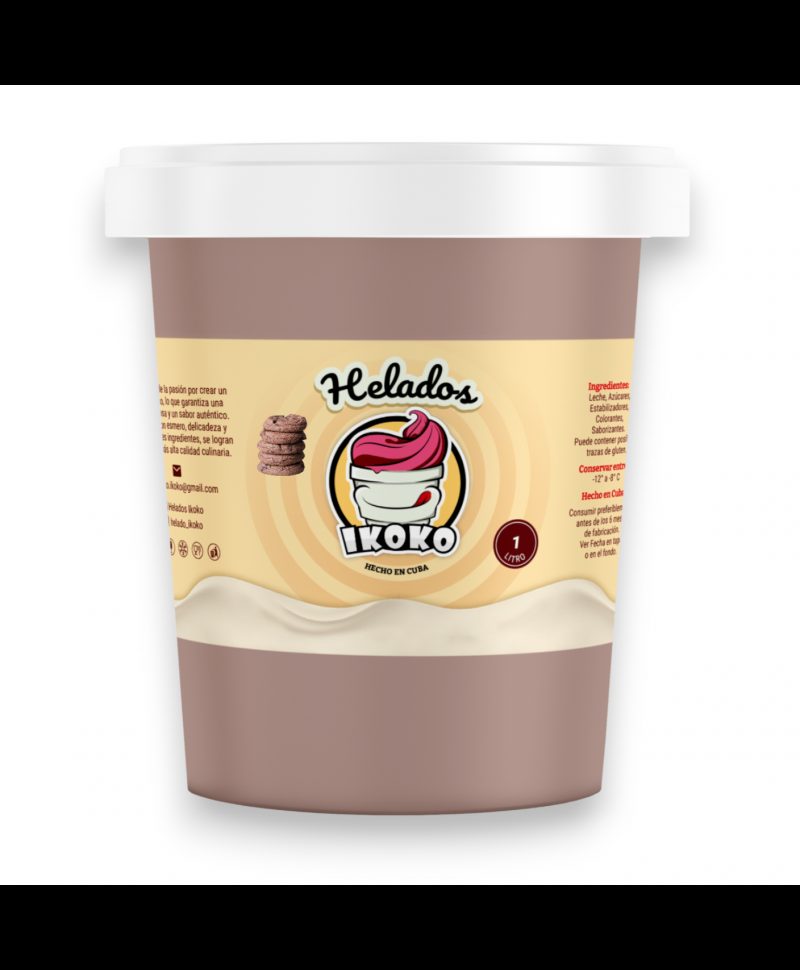 Helado sabor chocolate biscuit 1L IKOKO | MallHabana