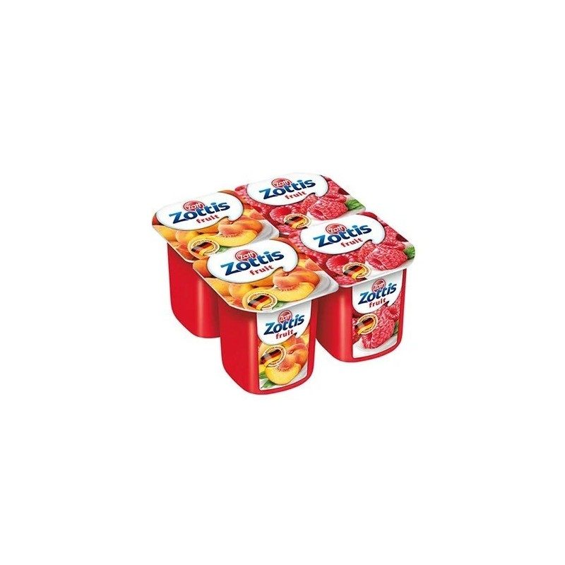 Yogurt de melocotón y frambuesa 4x115gr ZOTTIS | Envíos a Cuba