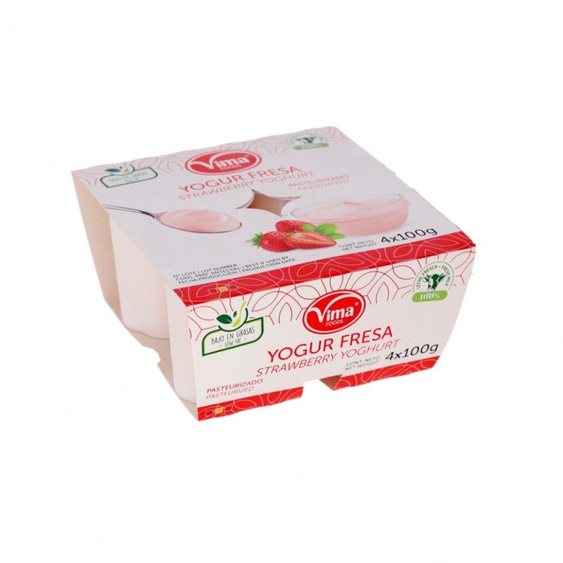 Yogurt de fresa 4x100gr | Envíos a Cuba