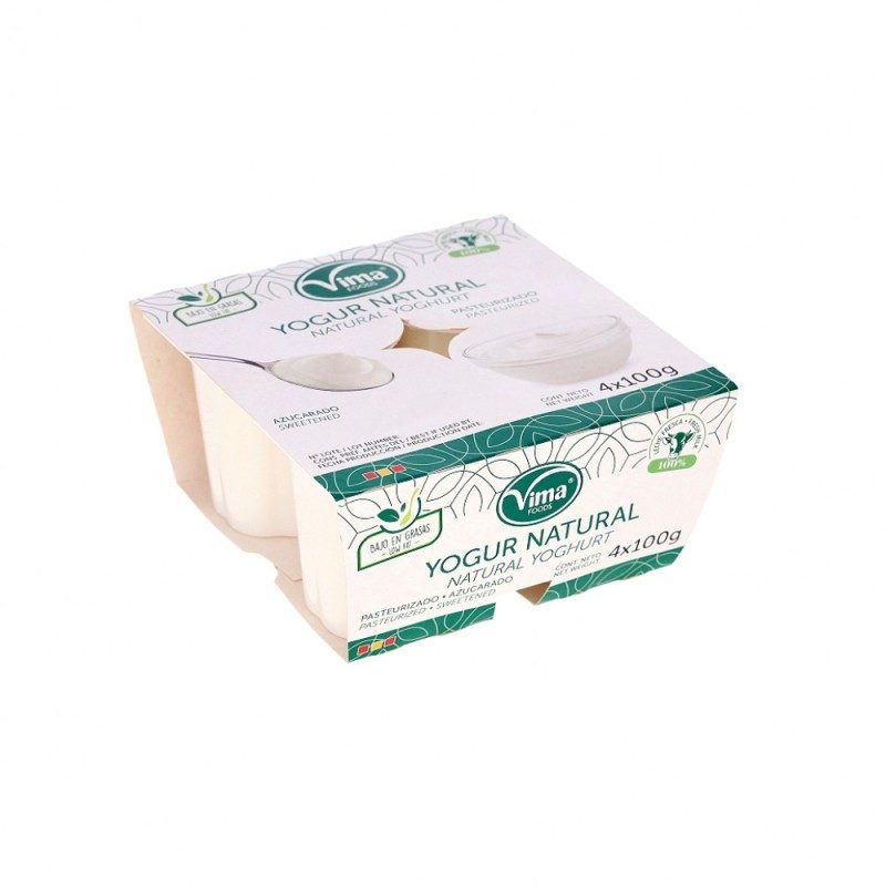 Yogurt de natural azucarado 4x100gr | Envíos a Cuba