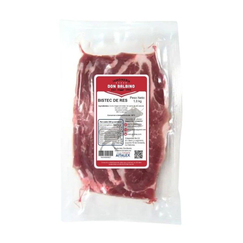 Bistec de res 2lbs | Envío a Cuba MallHabana